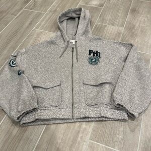 Philadelphia Eagles Hoodie Women’s Size XXL Full Zip Color Gray 🦅